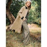 Long Tall Sally Longline Car Coat - Natural