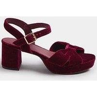 Yours Extra Wide Fit Chunky Platform Sandal - Red
