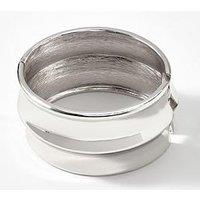 Mint Velvet Tone Ridge Cuff Bracelet - Silver