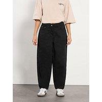 Pixiegirl Petite Barrel Leg Jean - Black