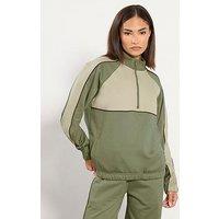 Pixiegirl Petite Quarter Zip Thru Sweatshirt - Green