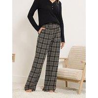 Long Tall Sally Check Pj Pant - Black
