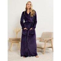 Long Tall Sally Tall Ribbon Shawl Maxi Robe - Purple