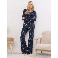 Long Tall Sally Soft Touch Star Moons Pj Set - Blue