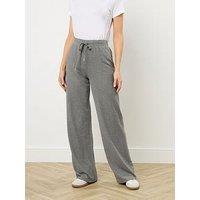 Long Tall Sally Waffle Wide Leg Jogger - Grey