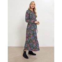 Long Tall Sally Floral Belted Maxi Dress - Black