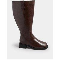 Yours Extra Wide Fit Pull On Boot - Brown
