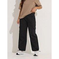 Pixiegirl Petite Cuffed Cargo Trouser - Black