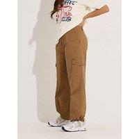 Pixiegirl Petite Cuffed Cargo Trouser - Brown