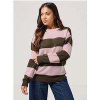 Pixiegirl Petite Stripe Jumper - Brown