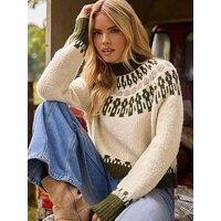 Pixiegirl Petite Fairisle Jumper - Natural