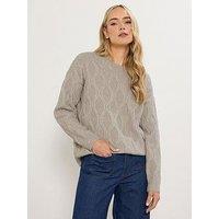 Long Tall Sally Cable Knit Jumper - Natural