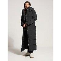 Long Tall Sally Maxi Padded Coat - Black