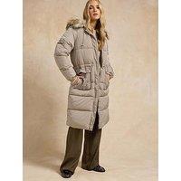 Long Tall Sally Padded Midi Coat - Natural