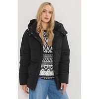 Long Tall Sally Short Padded Coat - Black