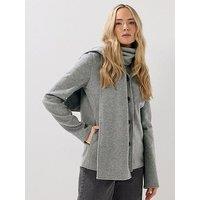 Long Tall Sally Scarf Coat - Grey