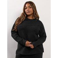 Yours Curve Long Sleeve Jumper - Black