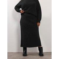 Yours Curve Asymmetric Skirt - Black