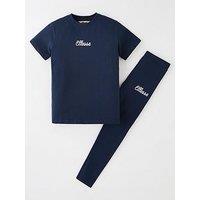 Ellesse Saletta T-Shirt & Legging Set - Navy