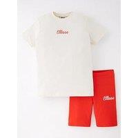 Ellesse Nocelle T-Shirt & Short Set - Red