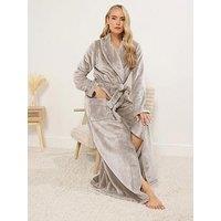 Long Tall Sally Tall Super Luxe Shawl Maxi Robe - Natural