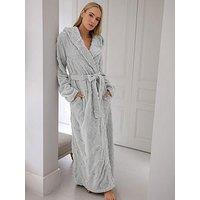 Long Tall Sally Heart Hooded Maxi Robe - Grey