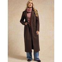 Long Tall Sally Longline Coat - Brown