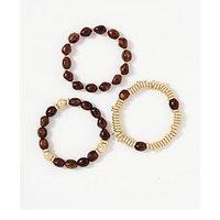 Mint Velvet Beaded Friendship Bracelet - Brown
