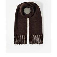 Mint Velvet Chocolate Brushed Scarf - Brown