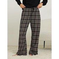 Pixiegirl Petite Check Pyjama Pants - Black
