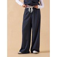 Pixiegirl Petite Contrast Waist Pull On Trouser - Blue