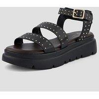 The Very Collection Studded Gladiator Chunky Sandal - Black