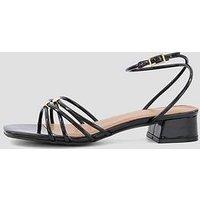 The Very Collection Strappy Block Heel Sandal - Black
