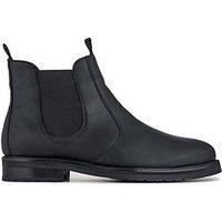 Jones Bootmaker Emile Wide Fit Leather Slip On Boot - Black