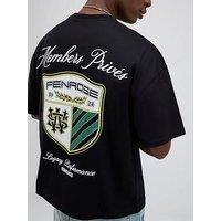 River Island Members Graphic T-Shirt - Black