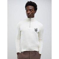 River Island Boucle Half Zip Knitted Jumper