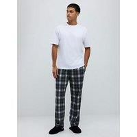 River Island Check Bottom Loungewear Pyjama Set - Black