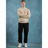 River Island Dixon Regular Fit Cargo Pants - Black