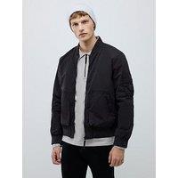 River Island Utility Bomber Jacket - Black