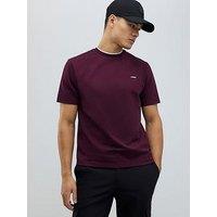 River Island Slim Fit Textured Ringer T Shirt - Red