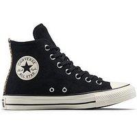 Converse Womens Chuck Taylor Hi All Star Back Detail Trainers - Leopard Print