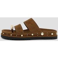 The Very Collection Double Strap Footbed Sandal - Khaki