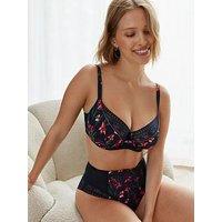 B By Ted Baker Floral Plunge Lace Detail Bra - Blue
