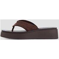 The Very Collection Wedge Toe Thong Sandal - Brown