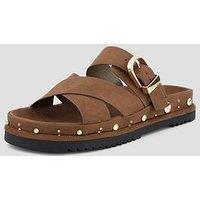 The Very Collection Wide Fit Cross Strap Footbed Sandals