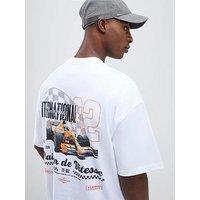 River Island Motorsport Back Graphic T-Shirt - White