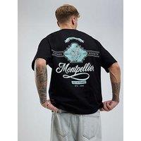 River Island Boulevard Graphic T-Shirt - Black