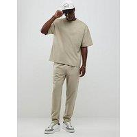 River Island Boxy T-Shirt And Jogger Set - Beige
