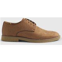 River Island Faux Suede Brogue Shoe - Brown