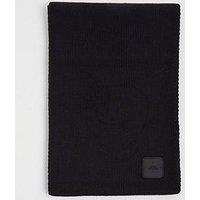 River Island Rubberised Badge Knitted Scarf - Black